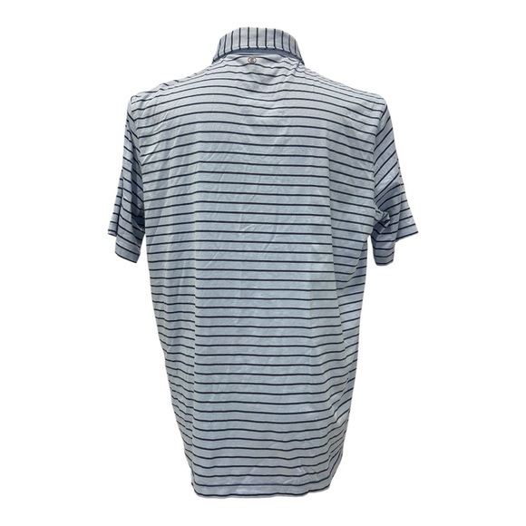 Stitch Men's Blue Striped Polo Golf Shirt Short Sleeve preppy soft - Picture 5 of 8